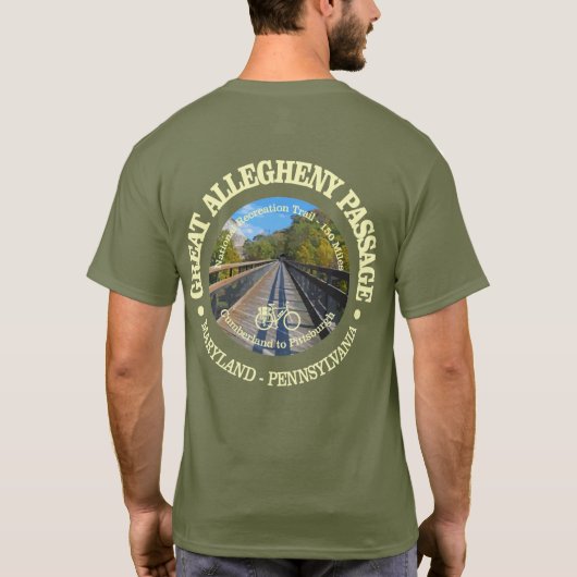 Grote Allegheny Passage (fietsen c) T-shirt (Achterkant)