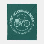 Grote Allegheny Passage (fietsen) Fleece Deken (Voorkant)