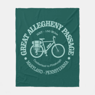 Grote Allegheny Passage (fietsen) Fleece Deken