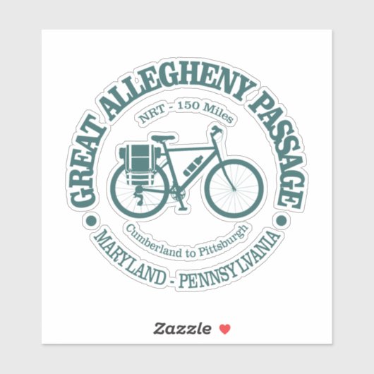 Grote Allegheny Passage (fietsen) Sticker (Vel)