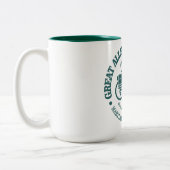 Grote Allegheny Passage (fietsen) Tweekleurige Koffiemok (Links)