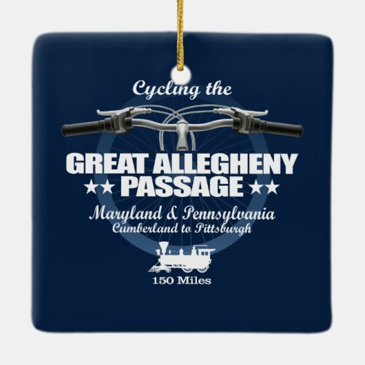 Grote Allegheny Passage (H2) Keramisch Ornament (Achterkant)