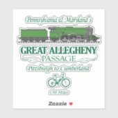 Grote Allegheny Passage (RT2) Sticker (Vel)
