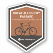 Grote Allegheny Passage Sticker (Voorkant)
