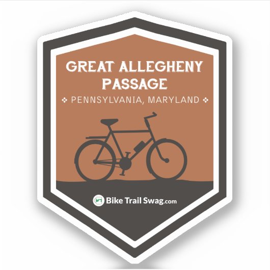 Grote Allegheny Passage Sticker (Voorkant)
