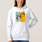 Grote Alpha Retro Grijze Maan Wolf Howling Design Hoodie (Voorkant)