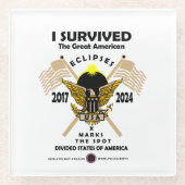 Grote Amerikaanse clipés Glazen Onderzetter (Voorkant)