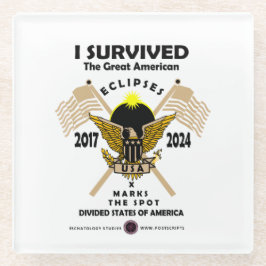 Grote Amerikaanse clipés Glazen Onderzetter