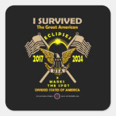 Grote Amerikaanse clipés Vierkante Sticker (Voorkant)