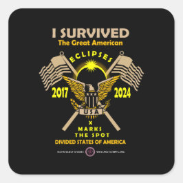 Grote Amerikaanse clipés Vierkante Sticker