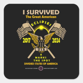 Grote Amerikaanse clipés Vierkante Sticker