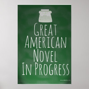 Grote Amerikaanse romanschrijver Auteur Episch mot Poster