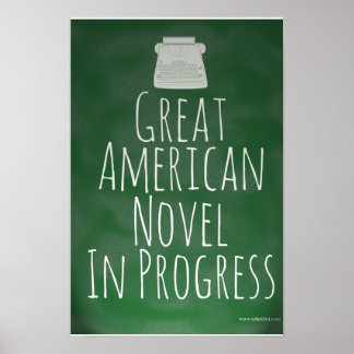 Grote Amerikaanse romanschrijver Auteur Episch mot Poster
