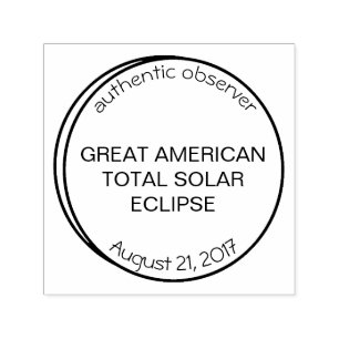 Grote Amerikaanse Solar Eclipse Authentieke Observ Zelfinktende Stempel