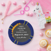 Grote Amerikaanse totale zonnecrisis aanpasbaar Papieren Bordje (Feest)