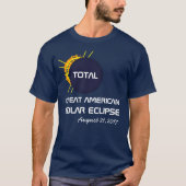 Grote Amerikaanse totale zonnecrisis aanpasbaar T-shirt (Voorkant)