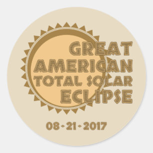Grote Amerikaanse totale zonsverduistering - 2017 Ronde Sticker