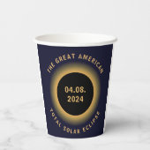 Grote Amerikaanse totale zonsverduistering 8 april Papieren Bekers (Achterkant)