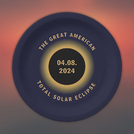 Grote Amerikaanse totale zonsverduistering 8 april Papieren Bordje