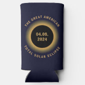 Grote Amerikaanse totale zonsverduistering 8 april Seltzer Blikjeskoeler (Achterkant)