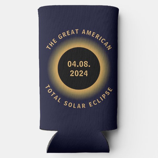 Grote Amerikaanse totale zonsverduistering 8 april Seltzer Blikjeskoeler (Achterkant)
