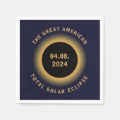 Grote Amerikaanse totale zonsverduistering 8 april Servet (Voorkant)