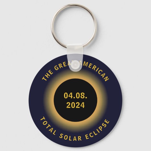 Grote Amerikaanse totale zonsverduistering 8 april Sleutelhanger (Voorkant)