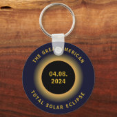Grote Amerikaanse totale zonsverduistering 8 april Sleutelhanger (Voorkant)