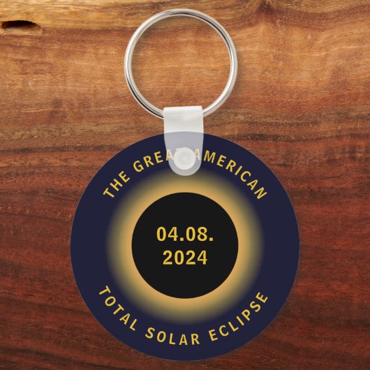 Grote Amerikaanse totale zonsverduistering 8 april Sleutelhanger (Voorkant)