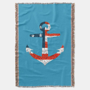 Grote Amerikaanse vlag anker Deken