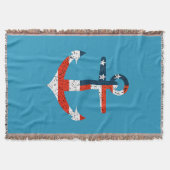Grote Amerikaanse vlag anker Deken (Voorkant)