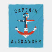 Grote Amerikaanse vlag anker Fleece Deken (Voorkant)