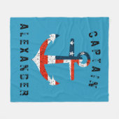 Grote Amerikaanse vlag anker Fleece Deken (Voorkant (Horizontaal))