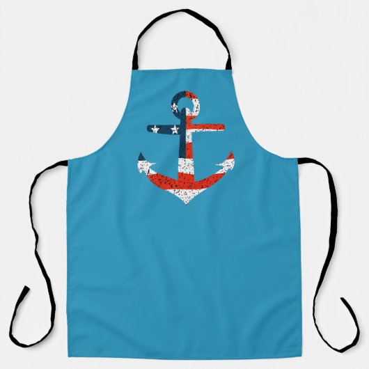 Grote Amerikaanse Vlag Anker Schort (Voorkant)