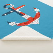 Grote Amerikaanse vlag anker Sherpa Deken (3/4)