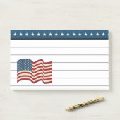 Grote Amerikaanse vlag Post merkt het op Post-it® Notes (Op bureau)