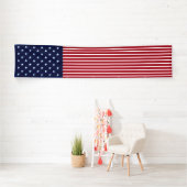 Grote Amerikaanse vlag voor binnenshuis Spandoek (Insitu)