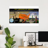 Grote Amerikaanse Zonsverduistering - Schaalpatroo Poster (Thuiskantoor)