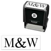 Grote Ampersand Paar Bruiloft 2 Initiaal Monogram Zelfinktende Stempel (In situ)