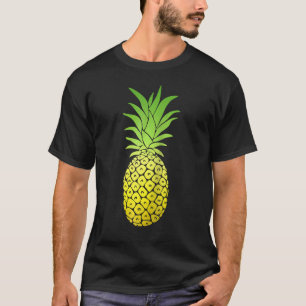 Grote Ananas Groen Geel Leuk Tropisch Fruit Summ T-shirt