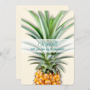 Grote ananas is mijn Bridesmaid Message Flat Kaart