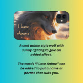 Grote anime wolf Case-Mate iPhone case
