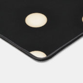 Grote Antiek Witte Polka Dots op Zwart Verdrietig Bureaumat (Hoek)
