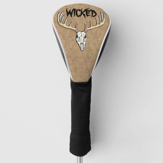 Grote Antler Deer Skull Golfheadcover (Voorkant)