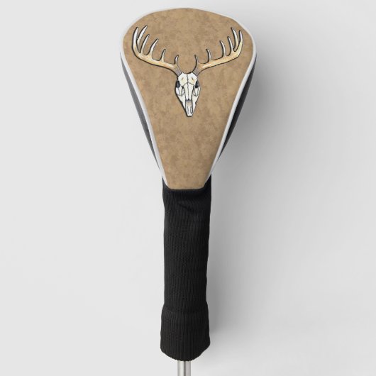 Grote Antler Deer Skull Golfheadcover (Voorkant)