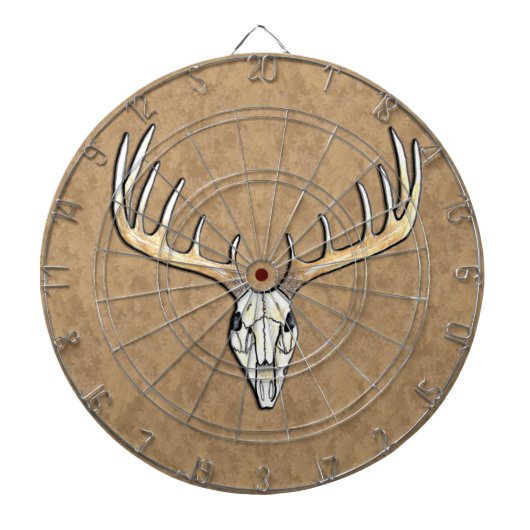 Grote Antler Deer Skull Hunting Dartbord (Voorkant)