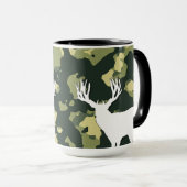 Grote Antler Whitetail Buck Deer Mok (Voorkant rechts)