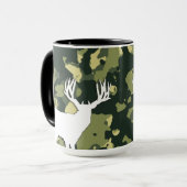 Grote Antler Whitetail Buck Deer Mok (Voorkant links)