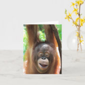 Grote Ape Lachen Maken Het Leven Beter Kaart (Gele Bloem)