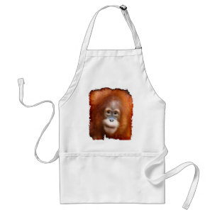 Grote ape Orangutan Wildlife Animal Lovers Standaard Schort